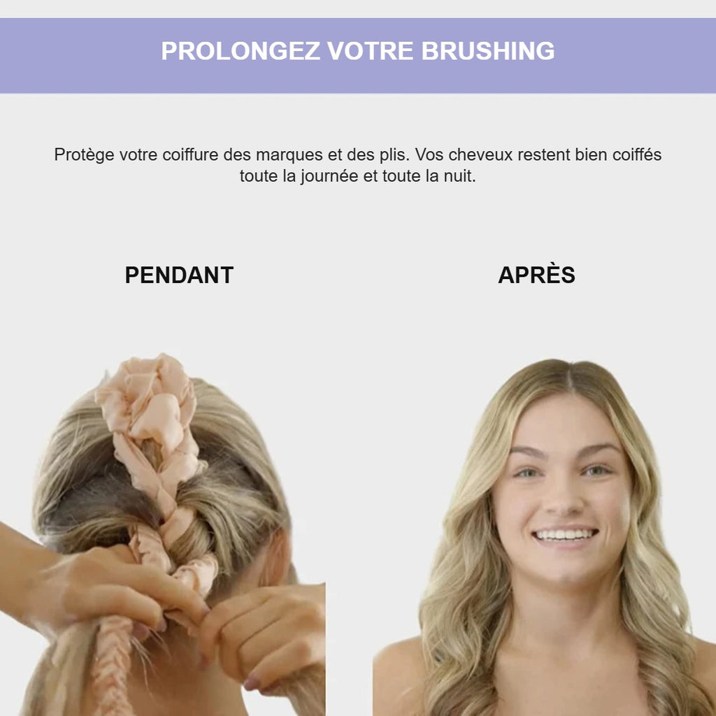 Bandeau Boucles Sans Chaleur en Satin – Boucles Parfaites en Dormant