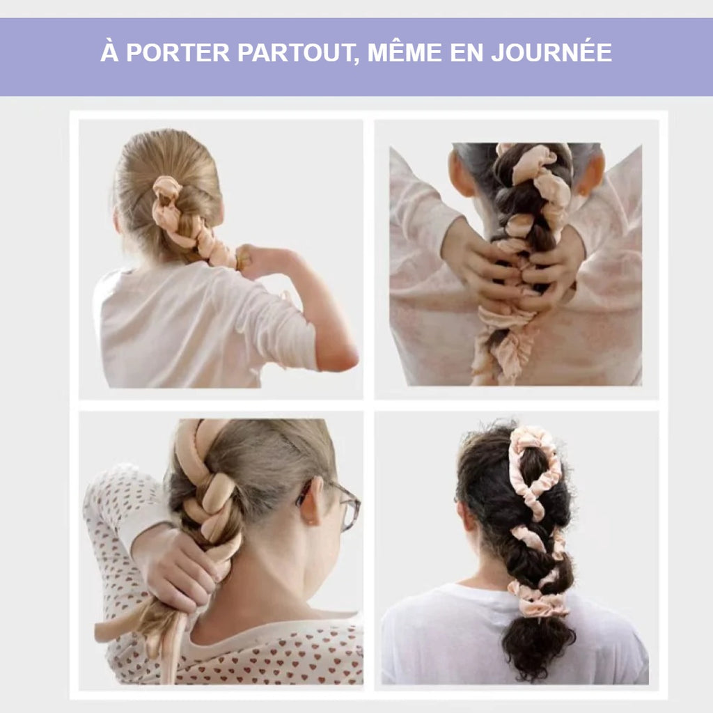 Bandeau Boucles Sans Chaleur en Satin – Boucles Parfaites en Dormant