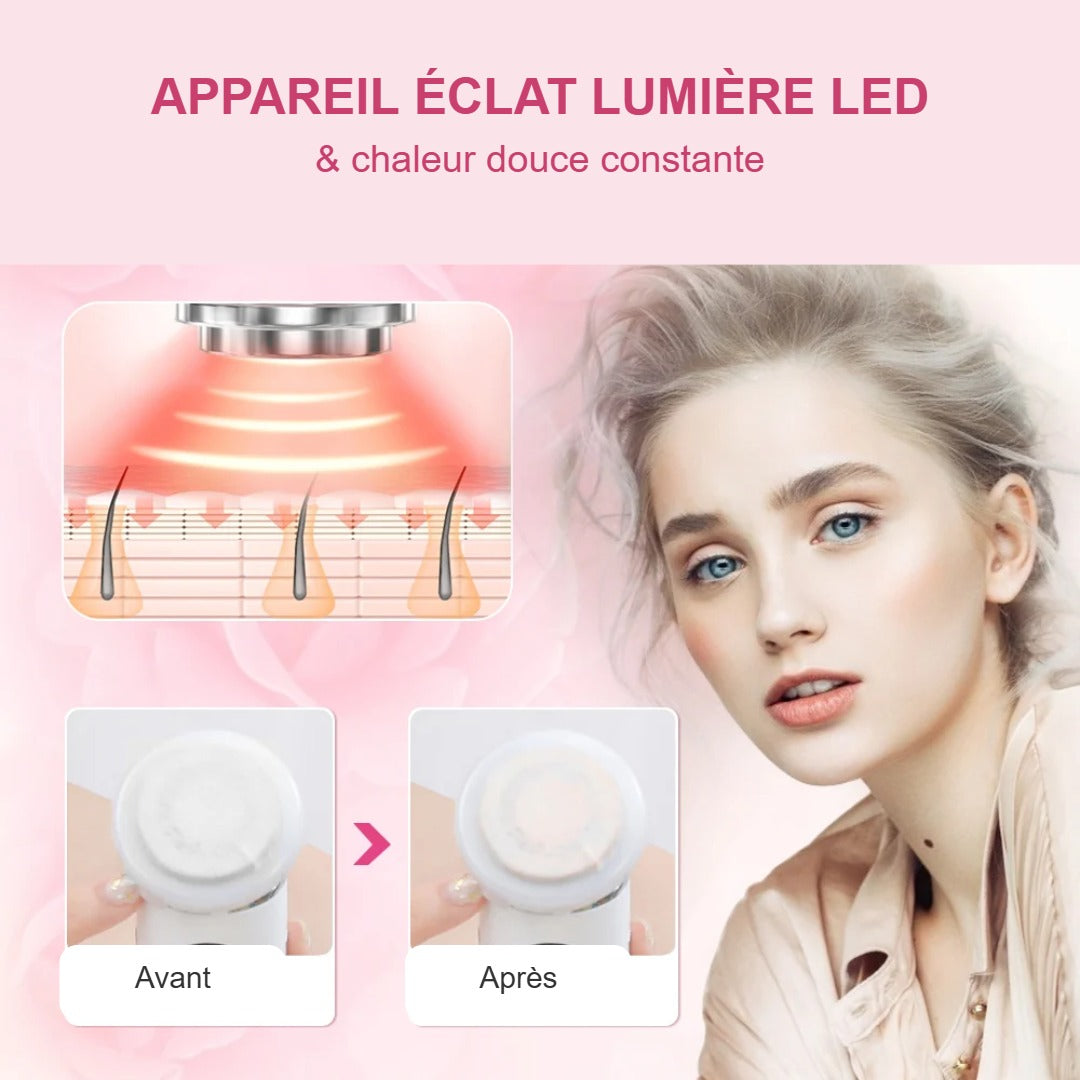 Appareil Soin Visage LED 5-en-1 – Éclat, Fermeté & Pores Affinés